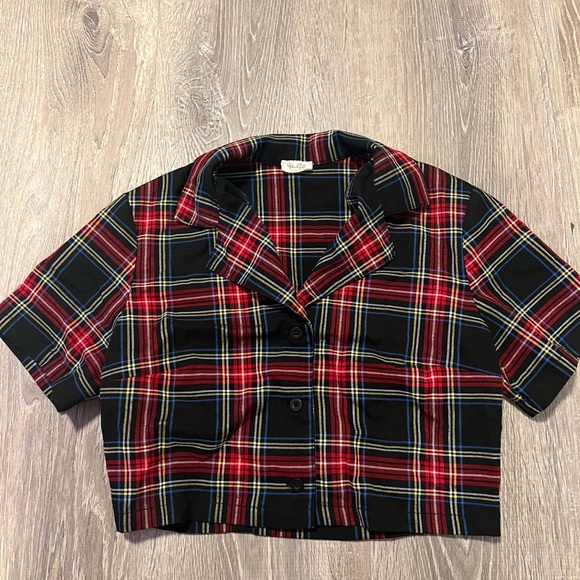 Pacsun Plaid Crop top - Picture 2 of 4
